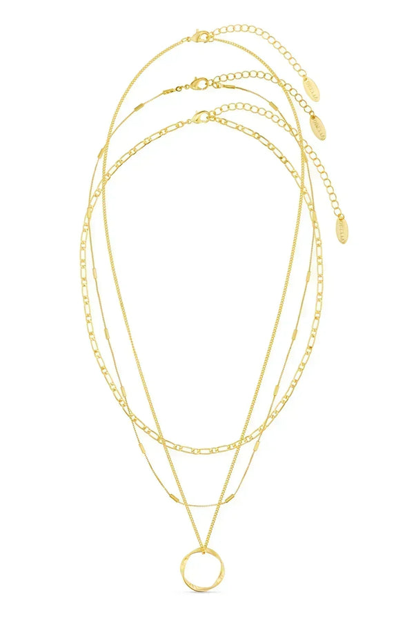 Circa - 18-Carat Gold Necklace with Triple Open Circle Pendant