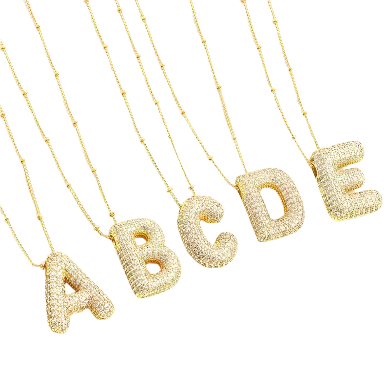 BubbleNote - Personalized Gold Initial Necklace