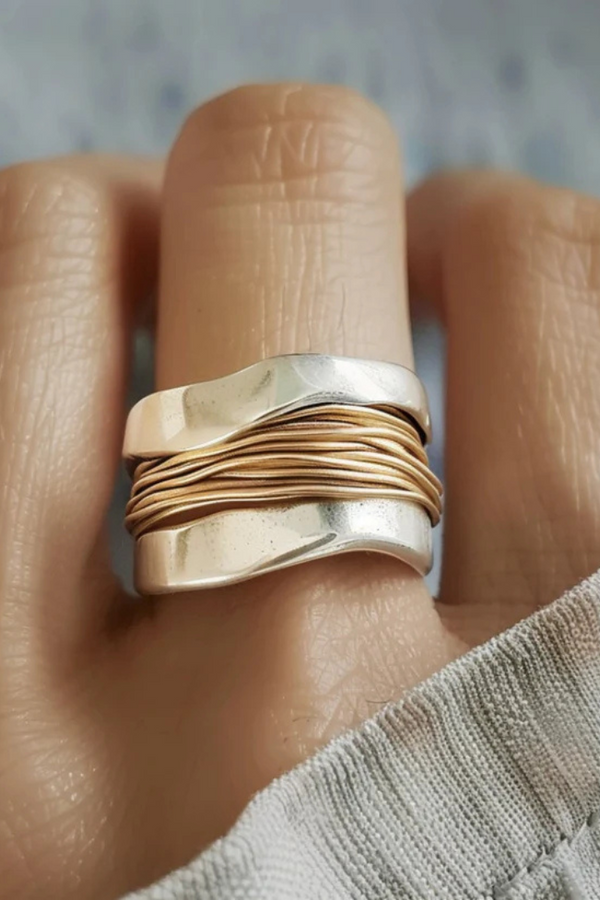 Sophia - Women's Silver and Gold Ring