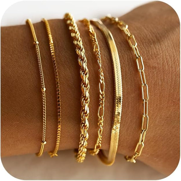 Vernetta - Collection of 16K Gold Bracelets