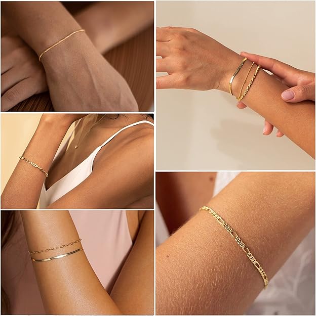 Vernetta - Collection of 16K Gold Bracelets