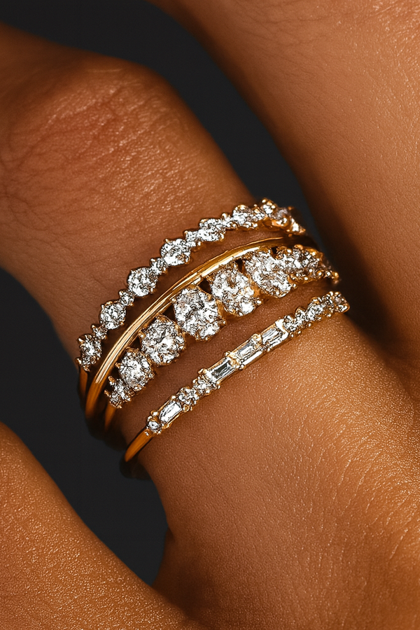 Vintage-Inspired Ring Adorned with Sparkling Zirconia