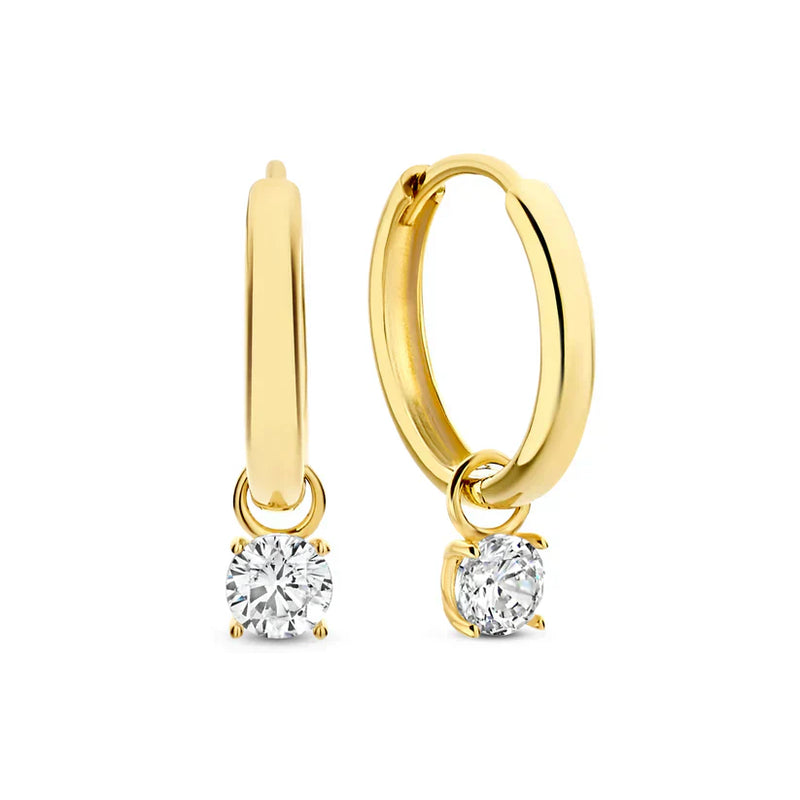 Tears - 14K Gold Earrings Adorned with Gemstones