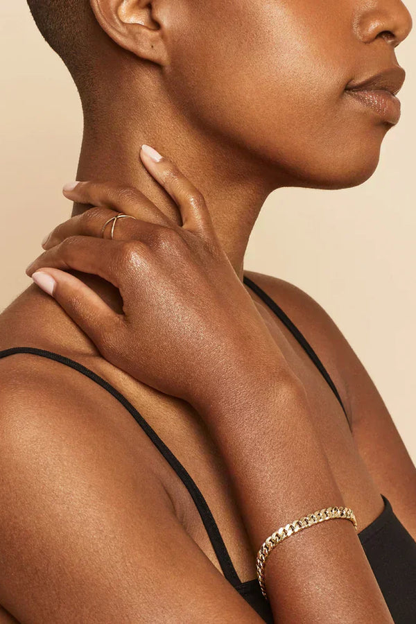 16K Gold Cuban Bracelet - Elegant Jewelry Piece