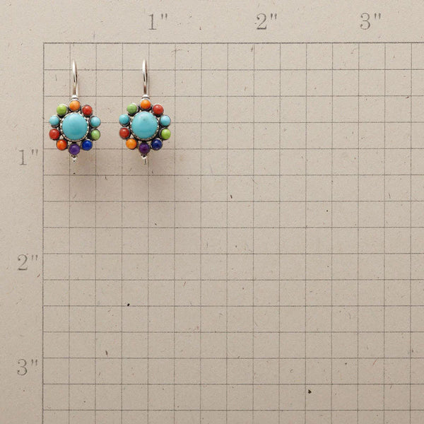 Retro Multi-Hued Earrings
