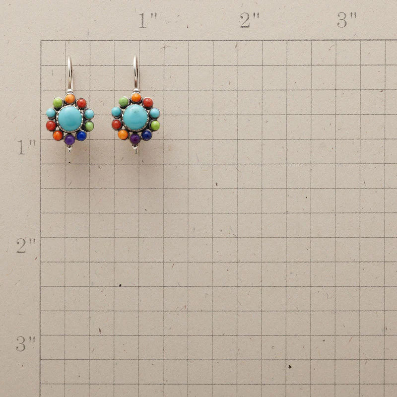 Retro Multi-Hued Earrings