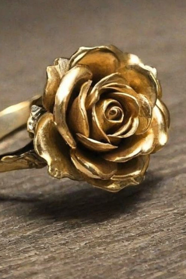 Golden Floral Ring