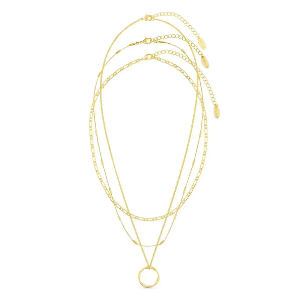 Circa - 18-Carat Gold Necklace with Triple Open Circle Pendant