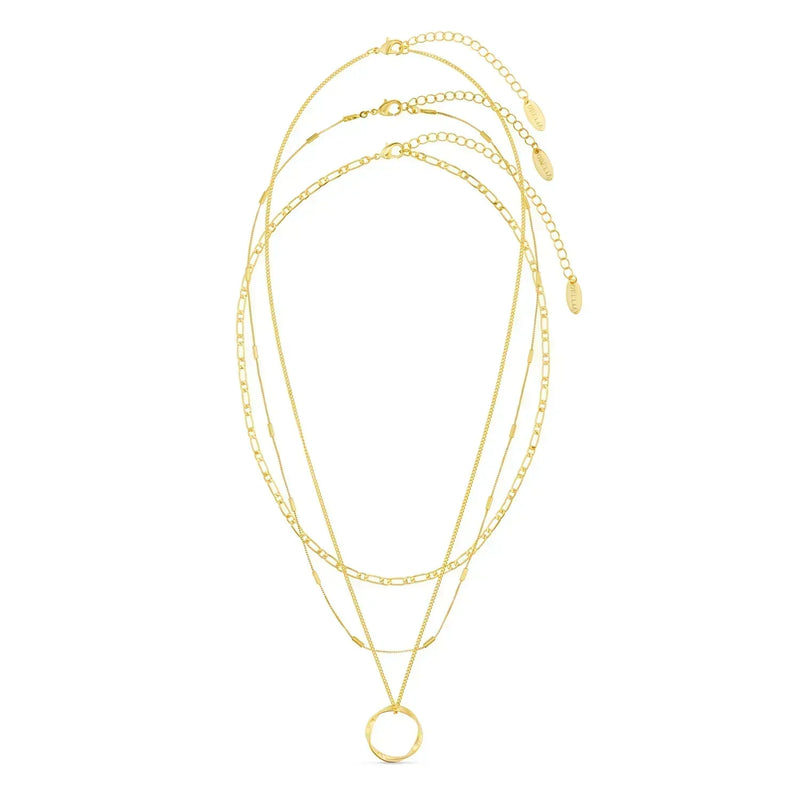 Circa - 18-Carat Gold Necklace with Triple Open Circle Pendant