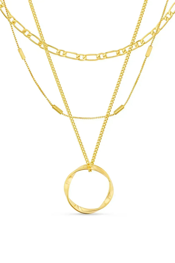 Circa - 18-Carat Gold Necklace with Triple Open Circle Pendant