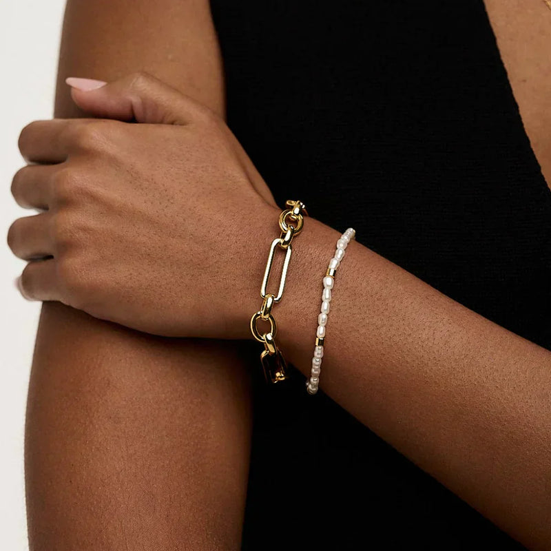 Gold T-Bar Bracelet by Link