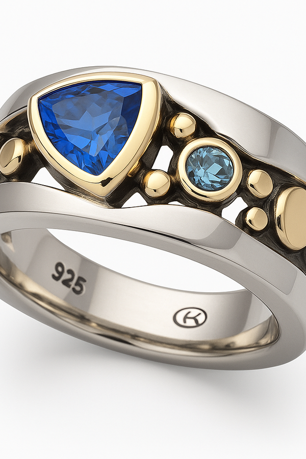 Elli - Vintage Blue Crystal Ring