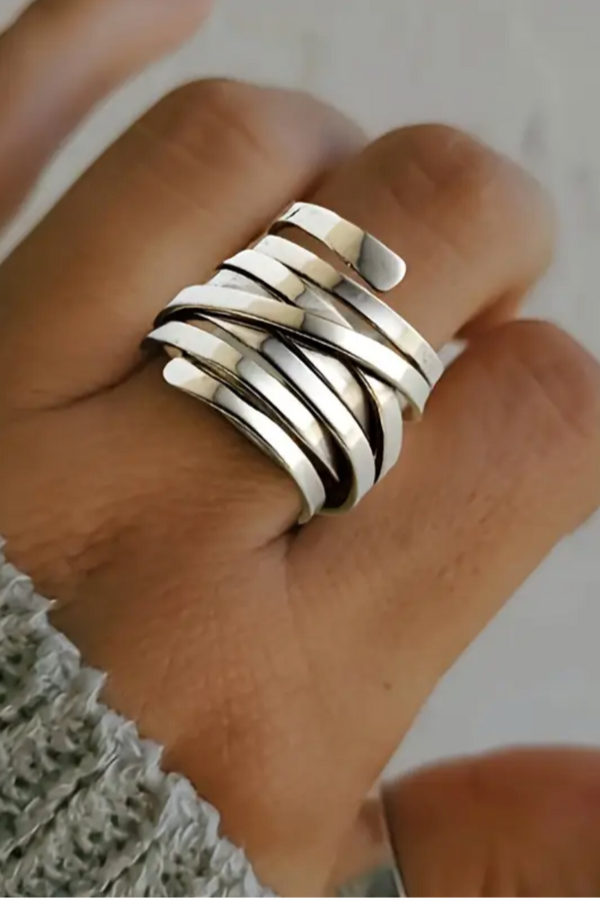 Bliss - Retro Silver Ring Featuring Laget Design
