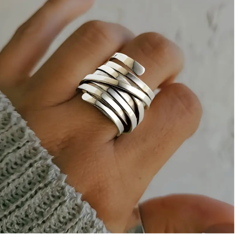 Bliss - Retro Silver Ring Featuring Laget Design