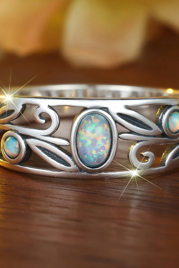 Captivating Silver Opal Ring