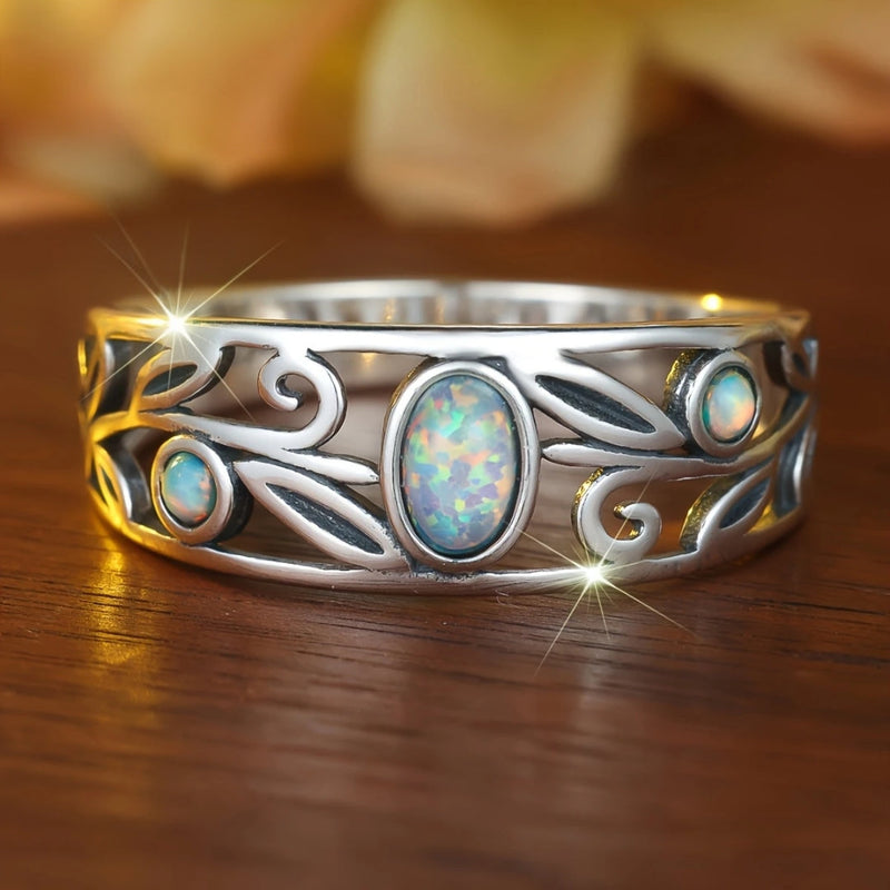 Captivating Silver Opal Ring