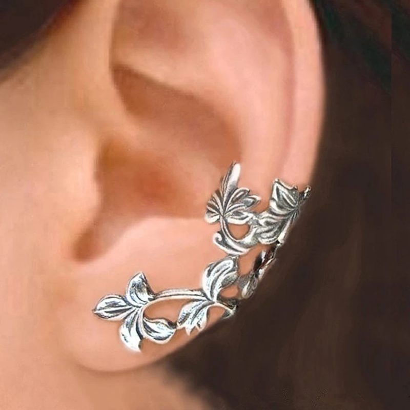 Leafora - Timeless Silver Leaf Earrings