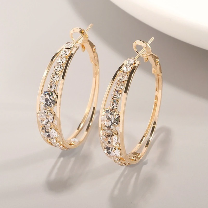 Chic Gold-Finished Elegant Earrings