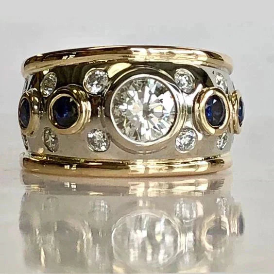 Vintage-Inspired Ring Adorned with Zircon Stones