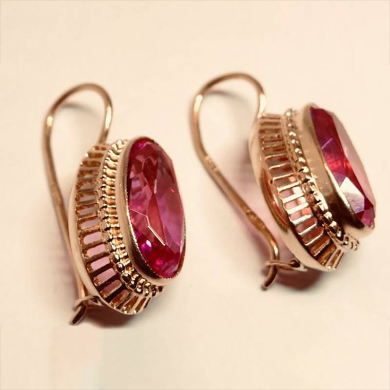 Zara - Rose Gold Crystal Earrings