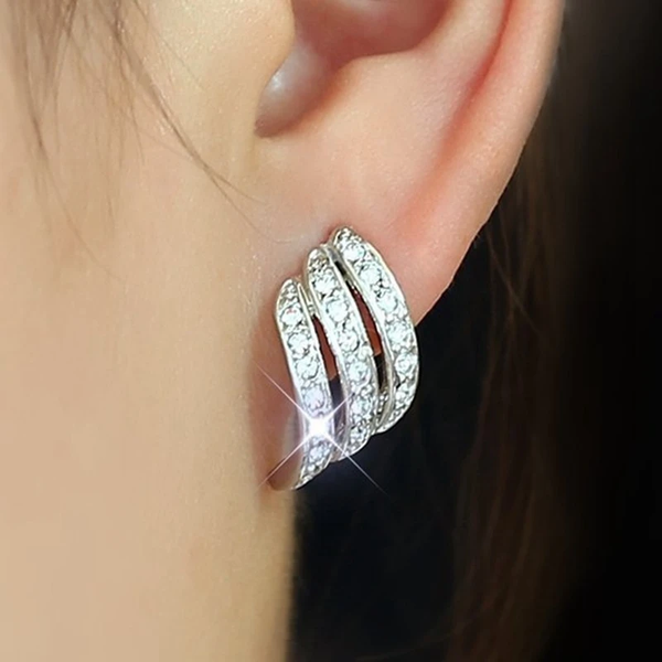 Chic Silver Lis Earrings