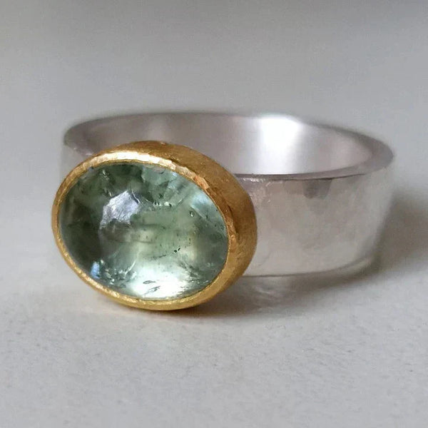Artisan Crafted Vintage Green Ring