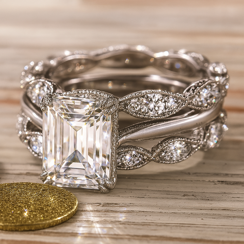 Vintage-Inspired Silver Candle Holder Ring