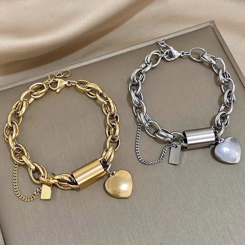 Gold Chunky Bracelet - Heartened Collection