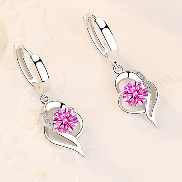 Radiant Silver Zirconia Earrings - Gleam Collection