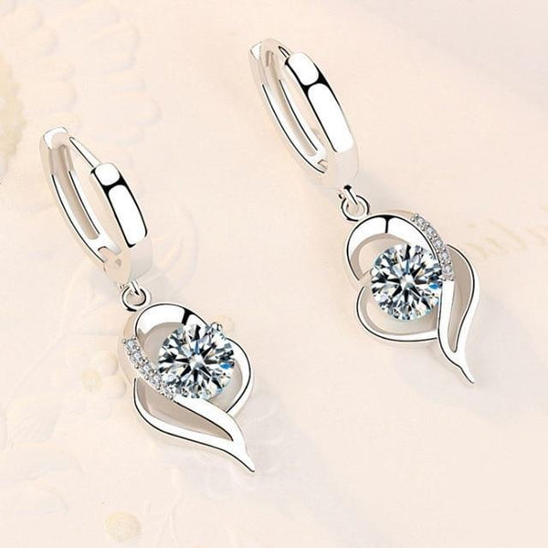Gleam - Sophisticated Silver Earrings Adorned with Zirconia