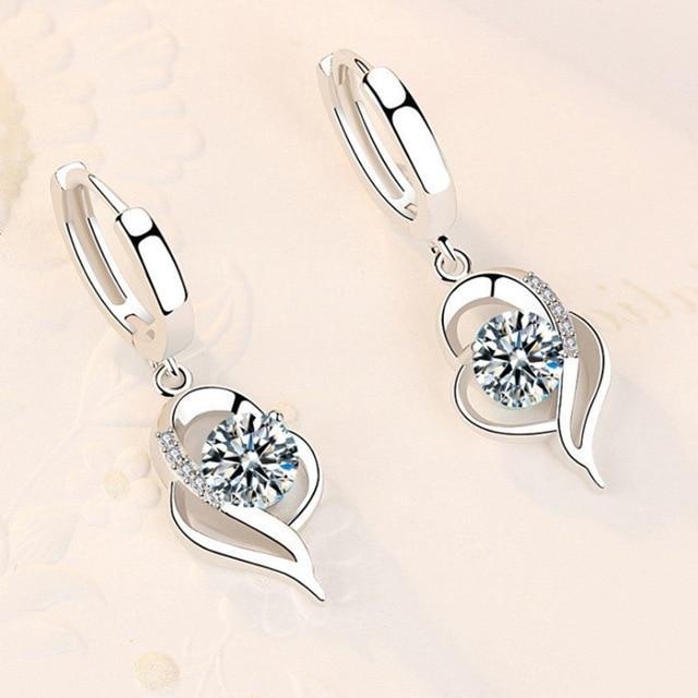 Gleam - Sophisticated Silver Earrings Adorned with Zirconia